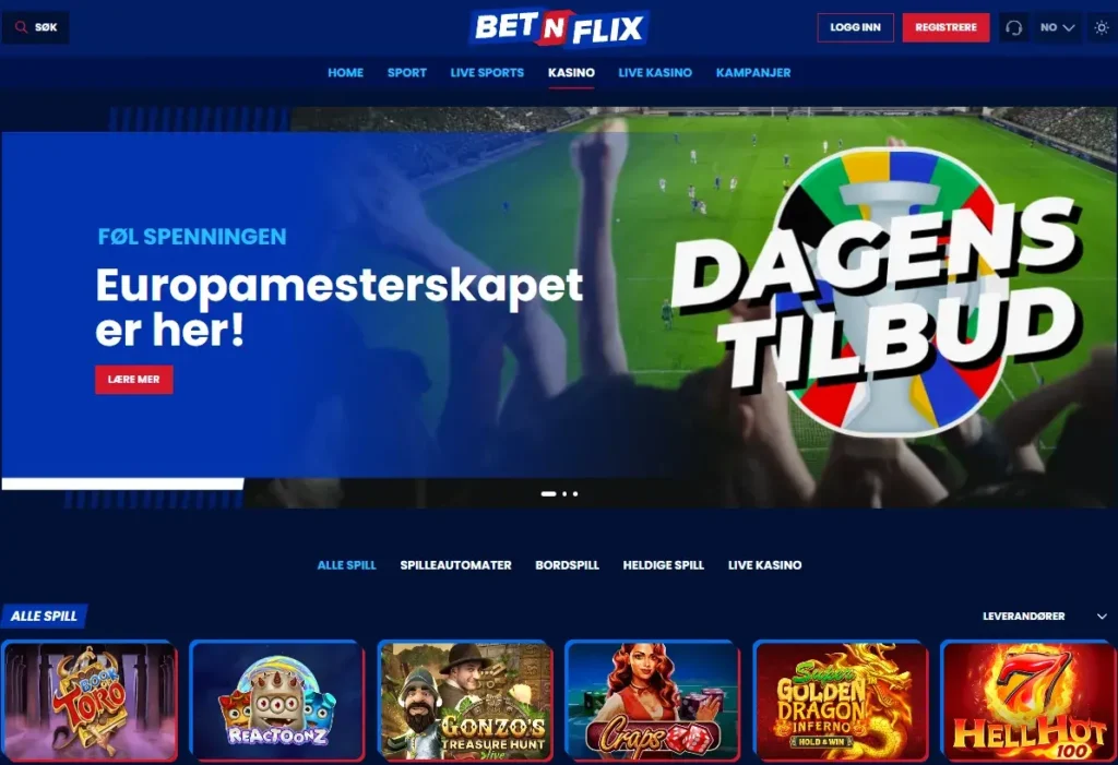 Betnflix hovedside