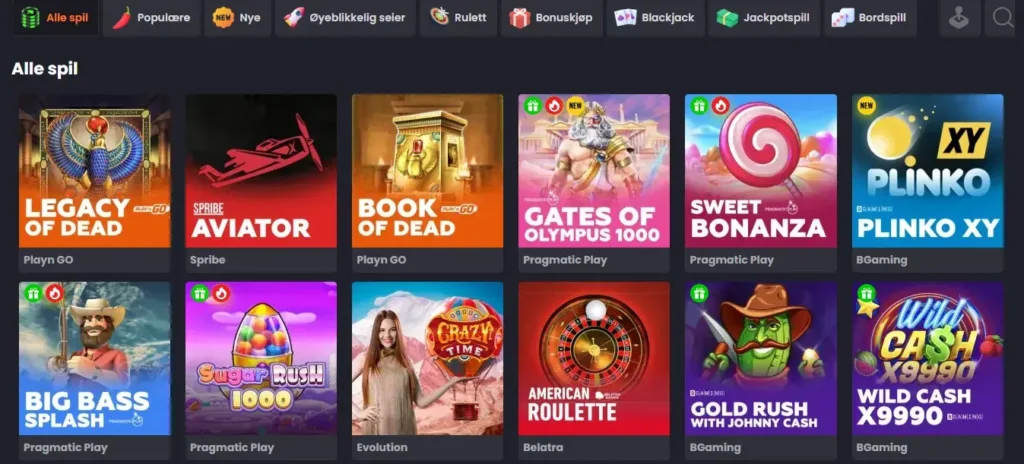 asino.com casinospill lobby