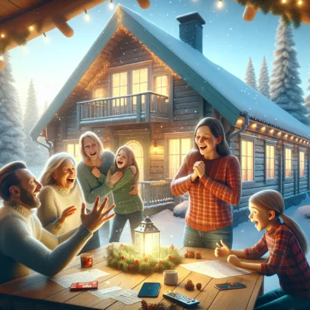 «Familien fra Orkanger vant 1,1 mill. kroner i magisk oppringning på hytta – Se hvordan de feiret!»