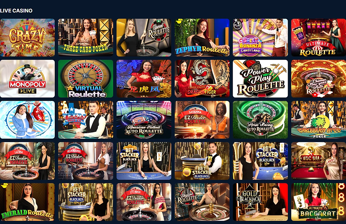 KudosBet live casino og live spill